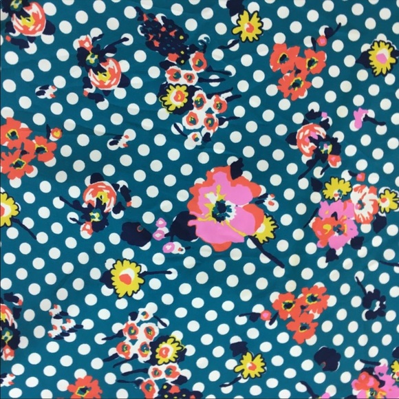 ModCloth Polka Dot Floral Skirt 2X EUC - Picture 2 of 5